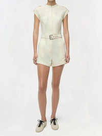 Simkhai - Tinka Belted Linen Romper