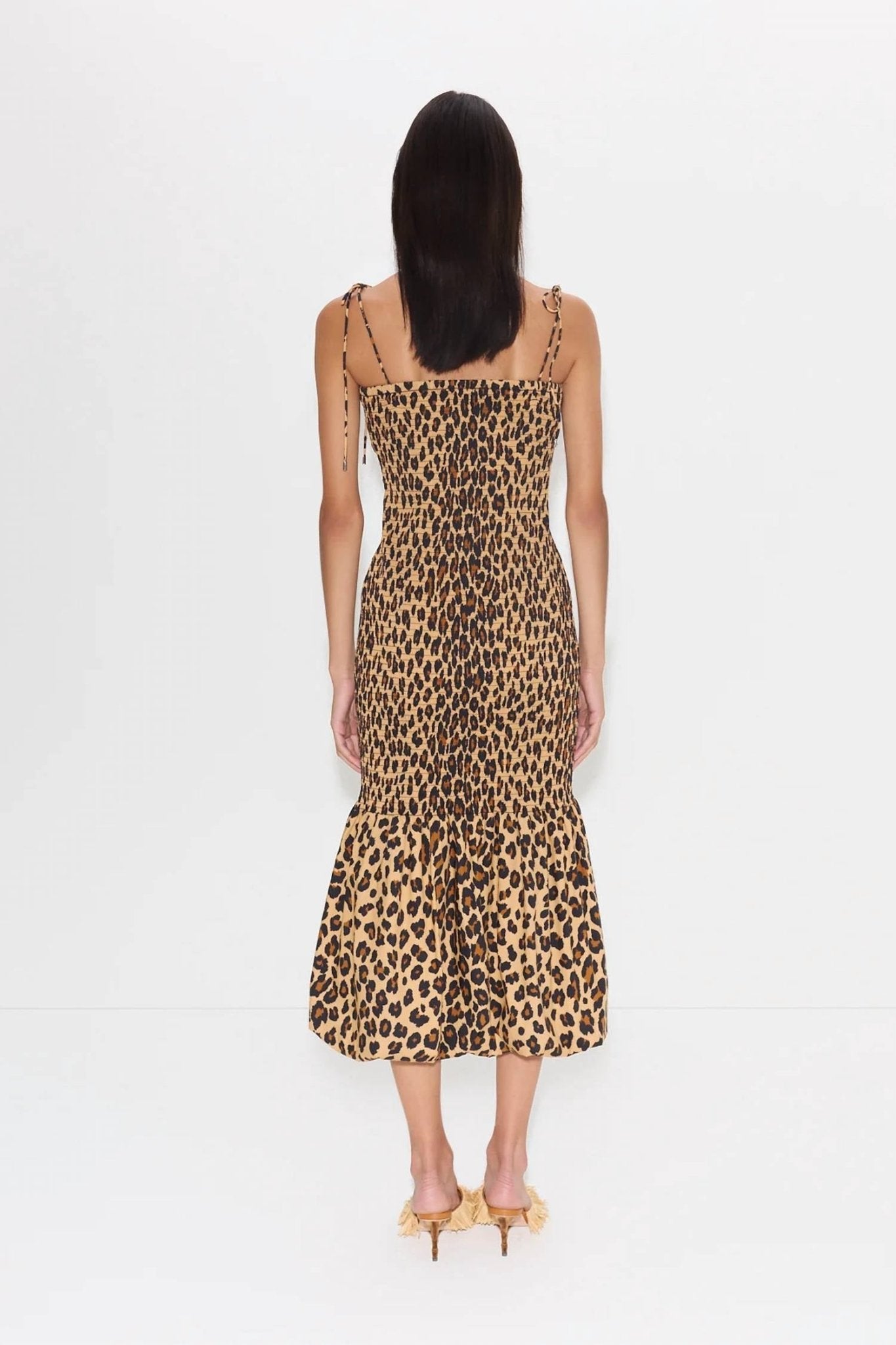 Simon Miller - Canto Smocked Poplin Dress - beige - clothing - dresses