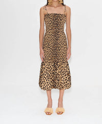 Simon Miller - Canto Smocked Poplin Dress - beige - clothing - dresses