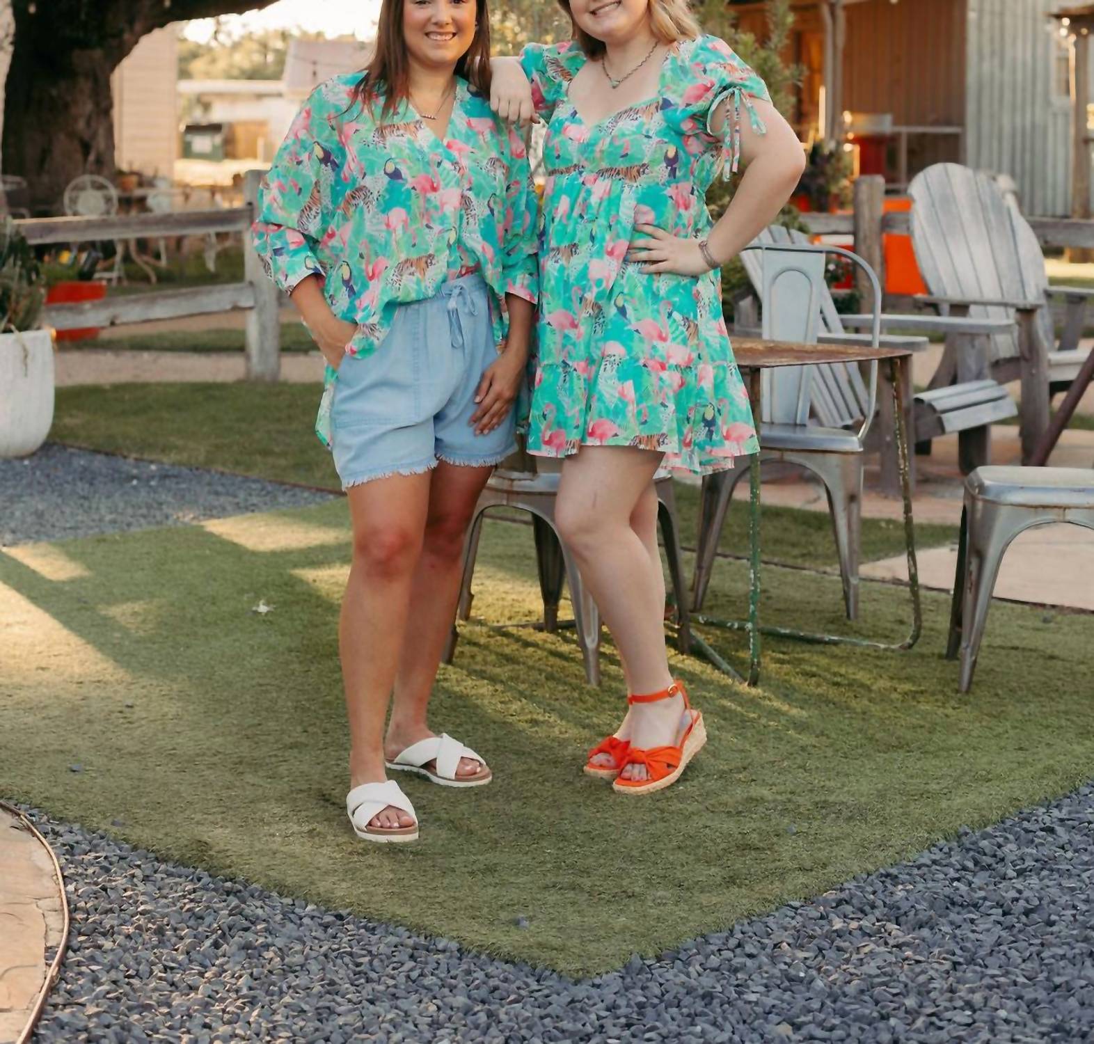 Sincerely Ours - Flamingo Jungle Top - animal - blouses - clothing