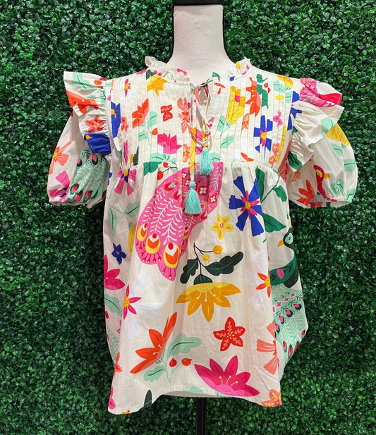 Sincerely Ours - Pretty Peacock Top - animal - blouses - clothing