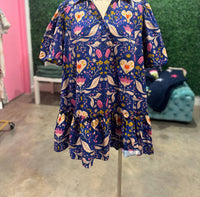 Sincerely Ours - Puff Sleeve Mini Dress - blue - clothing - collection:vacationdresses(Auto)