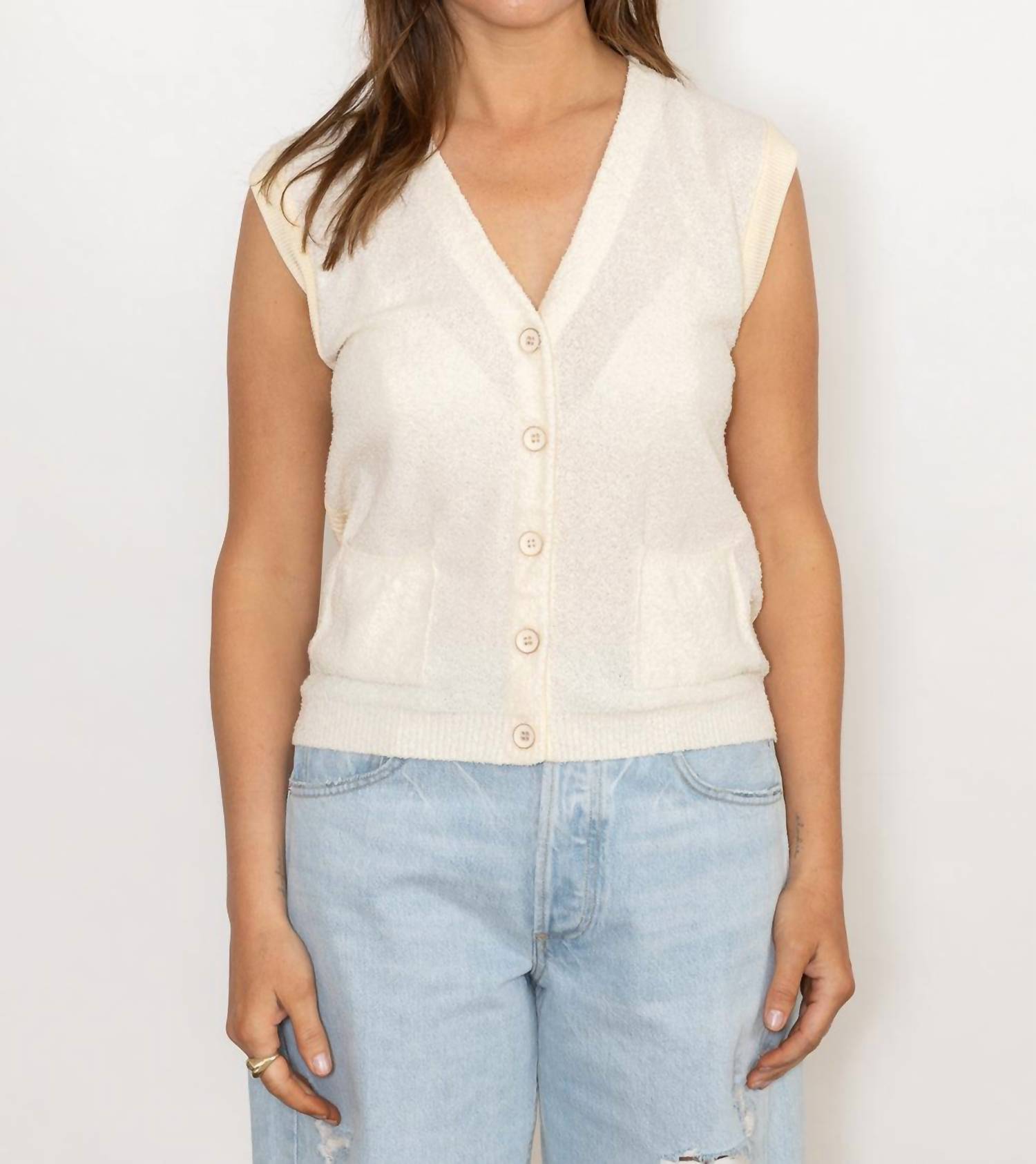 Sita Murt - Knit Waistcoat Vest - clothing - cotton - blend - jackets