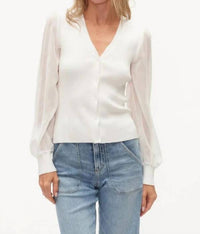 Six/Fifty - Celeste Mixed Media Sweater Top