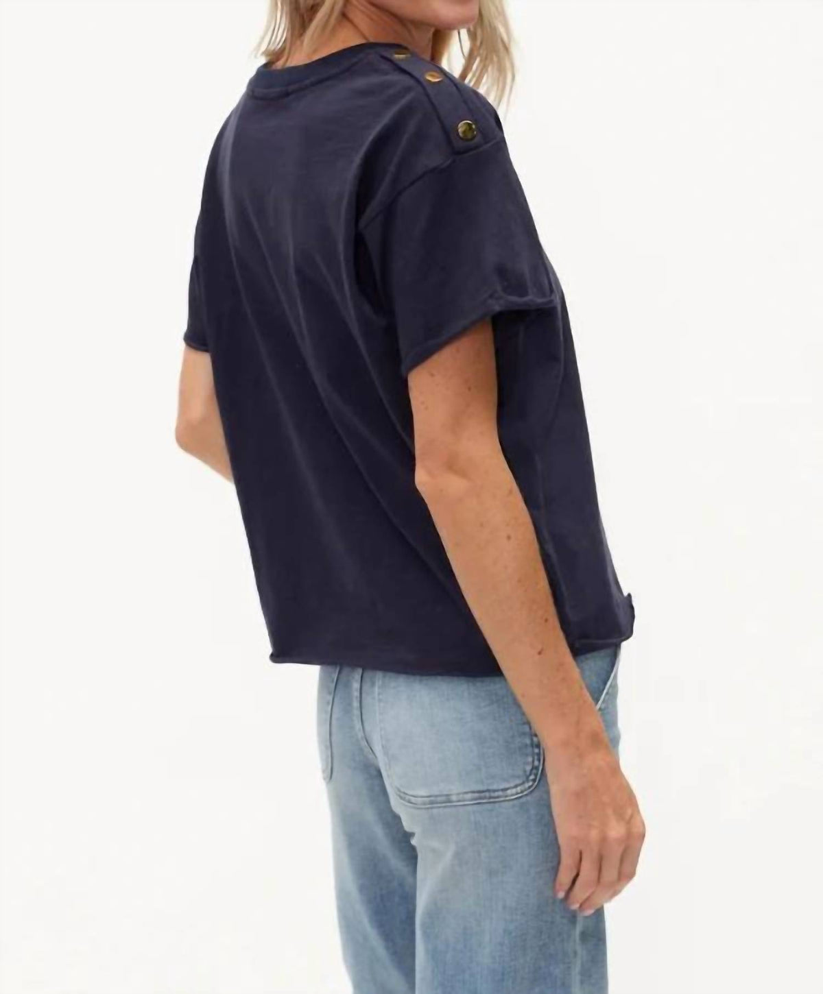 Six/Fifty - Erin Button Shoulder Tee