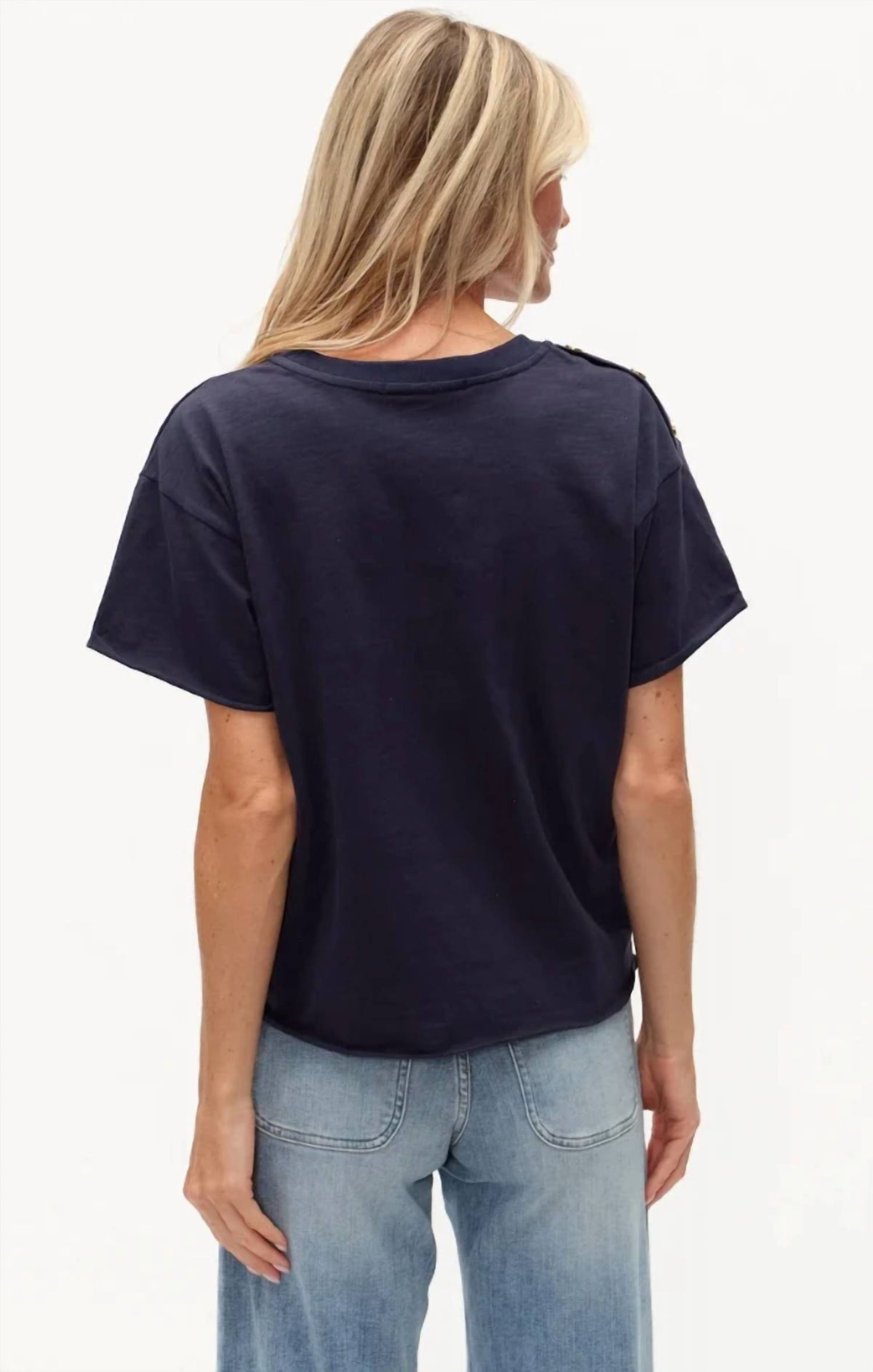 Six/Fifty - Erin Button Shoulder Tee