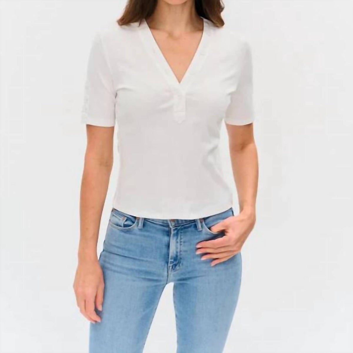 Six/Fifty - Miko Button Trim Tee