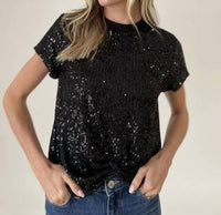 Six/Fifty - Sequined Twist Top