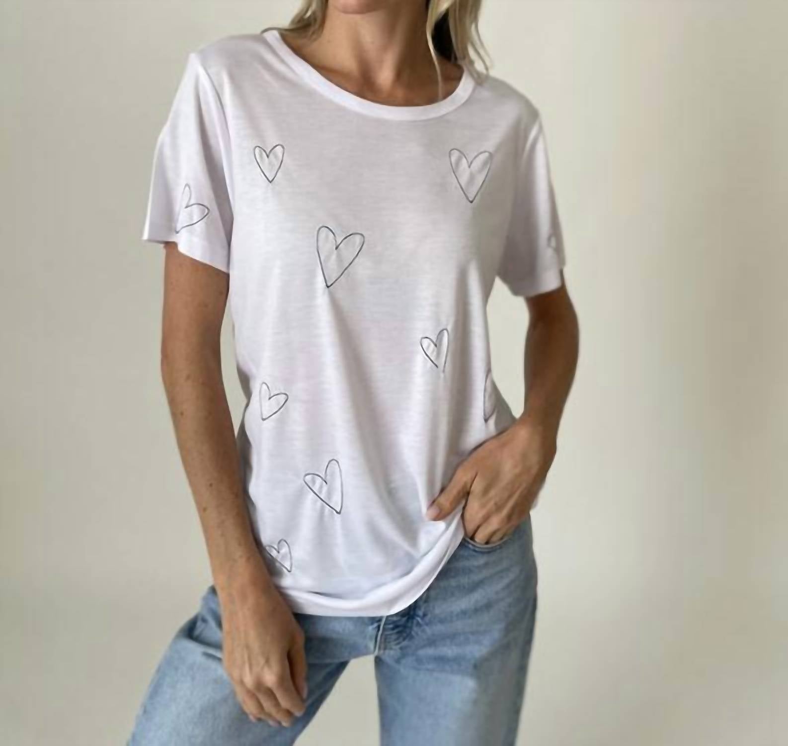 Six/Fifty - Millie Graphic Heart Tee - clothing - rayon - shirts