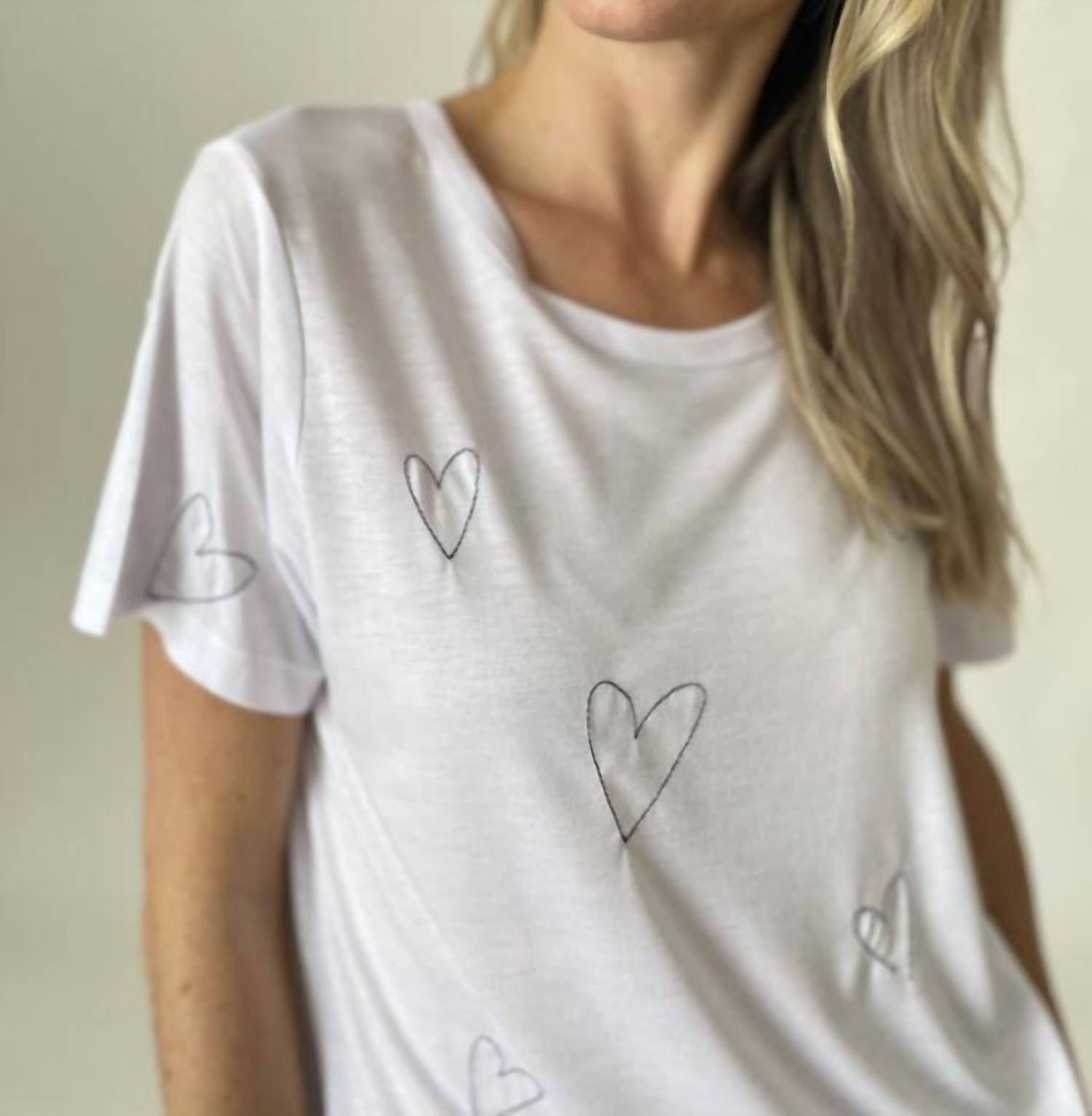 Six/Fifty - Millie Graphic Heart Tee - clothing - rayon - shirts