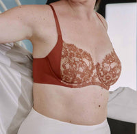 Skarlett Blue - Entice Lace Side Support Full Coverage Bra - bras - brown - clothing