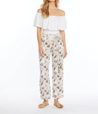 Skemo - Flower Pants With Braided Belt - clothing - floral - pants