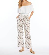 Skemo - Flower Pants With Braided Belt - clothing - floral - pants