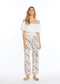 Skemo - Flower Pants With Braided Belt - clothing - floral - pants