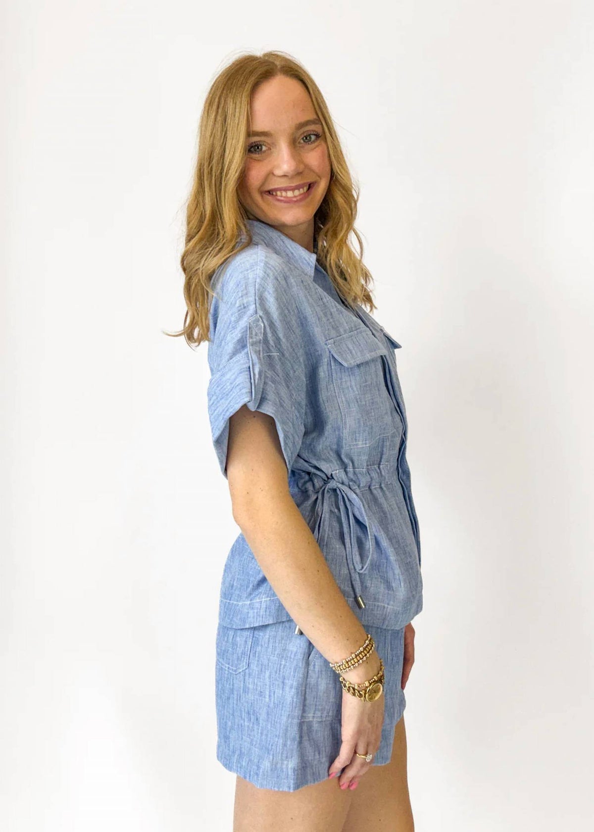 Skies Are Blue - Boardwalk Chambray Utility Shirt