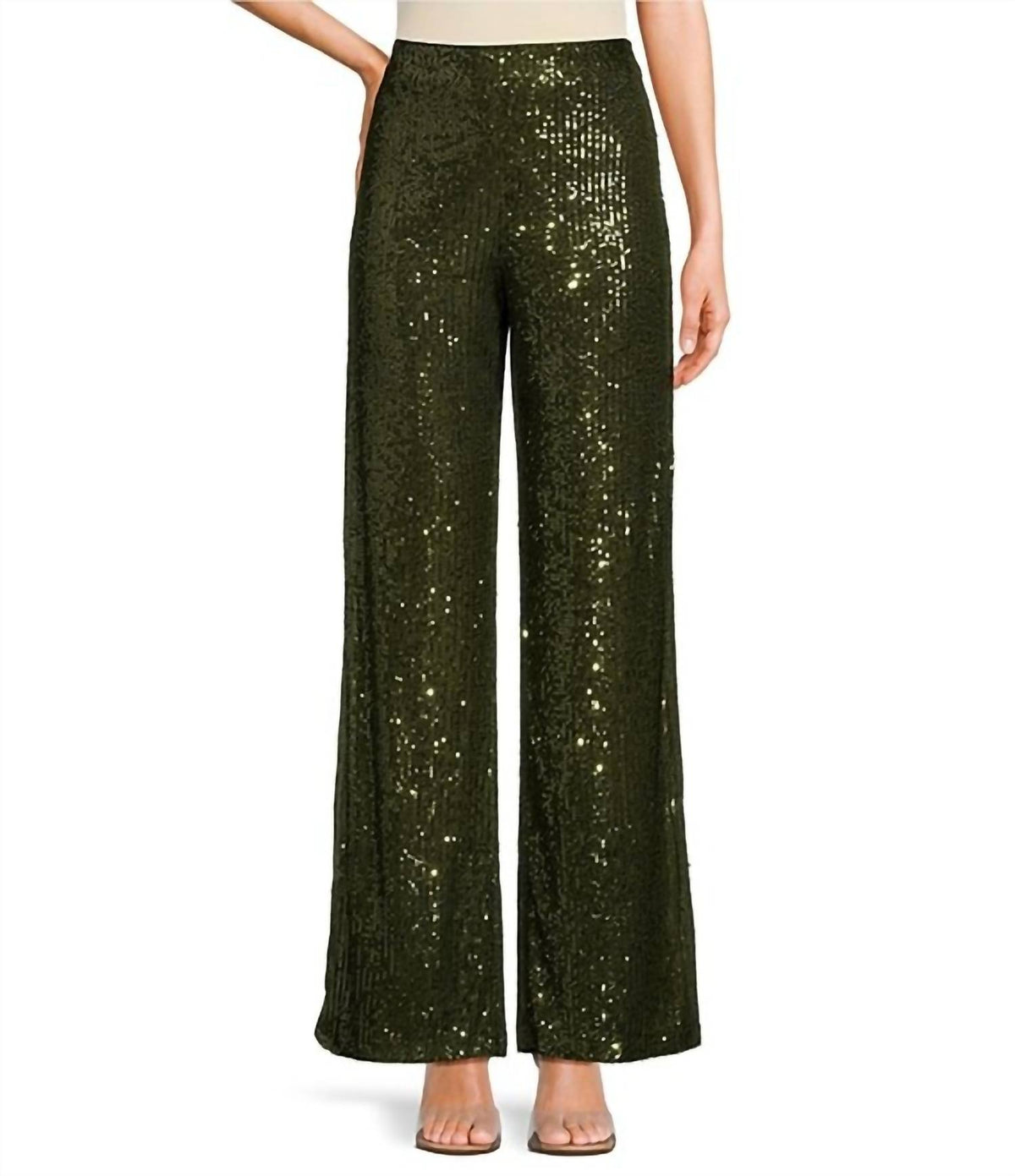 Skies Are Blue - Sequins Semi Flared Pants