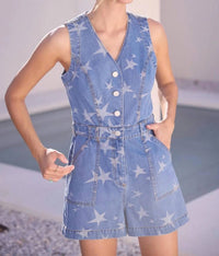 Skies Are Blue - Star Spangled Romper