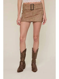 Sky To Moon - Jessie Suede Skirt