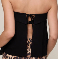 Sky To Moon - Linen Overfold Strapless Top