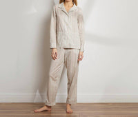 The Sleep Code - Printed Floral Cotton Long Pajama Set
