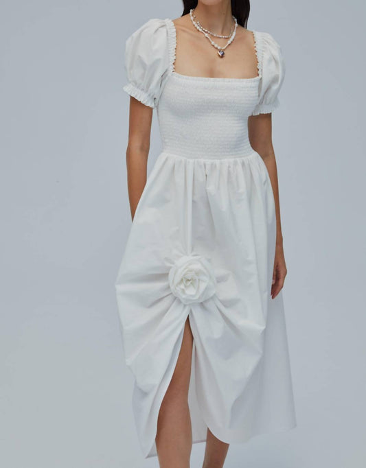 Sleeper - Belle Cotton Dress With Rose - clothing - cotton - dresses