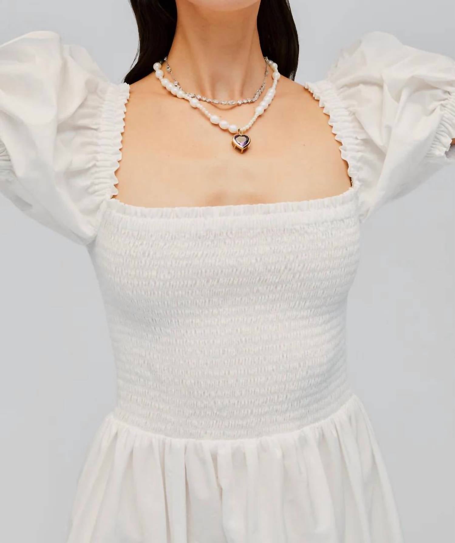 Sleeper - Belle Cotton Dress With Rose - clothing - cotton - dresses