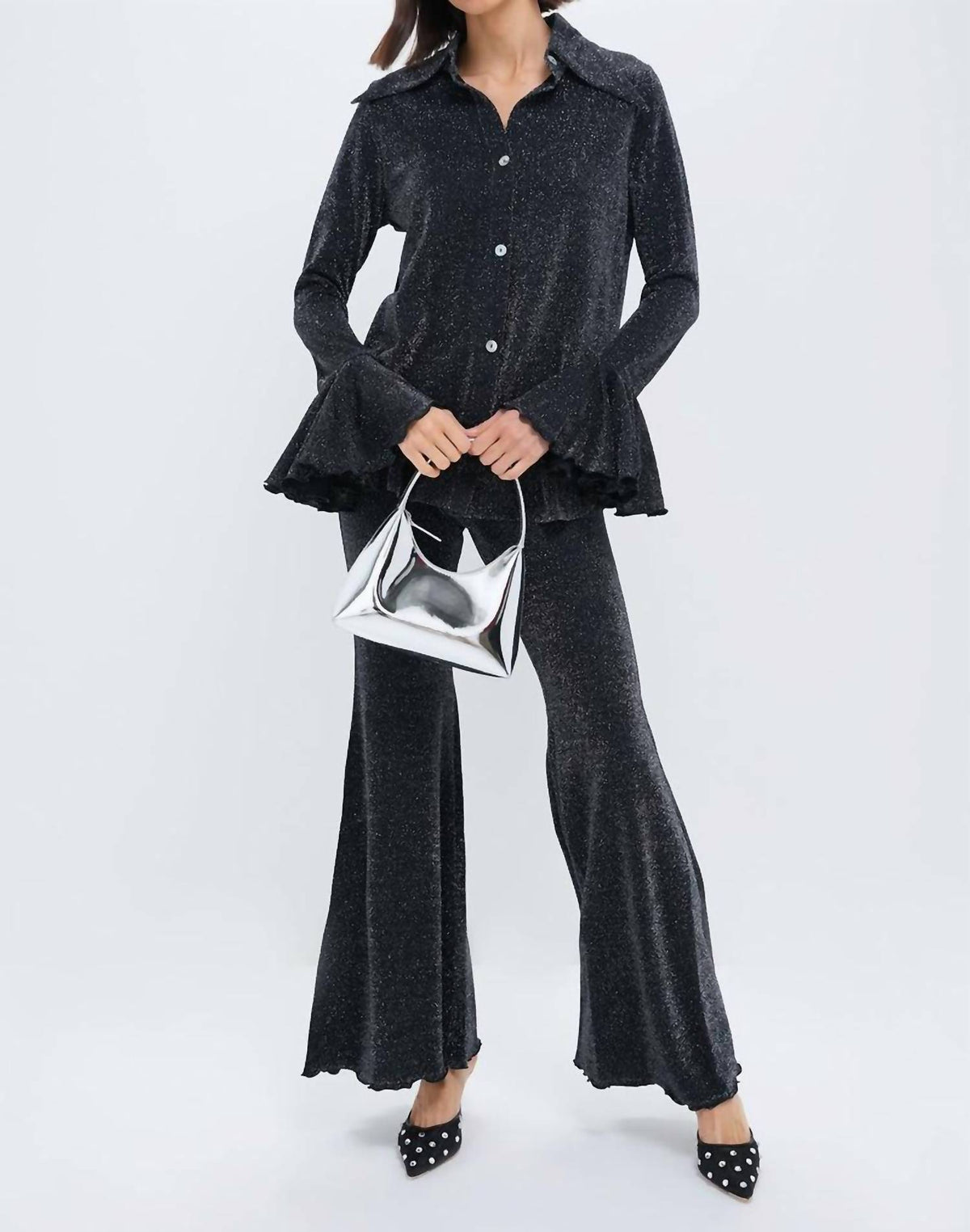 Sleeper - Cosmos Lurex Lounge Suit With Pants