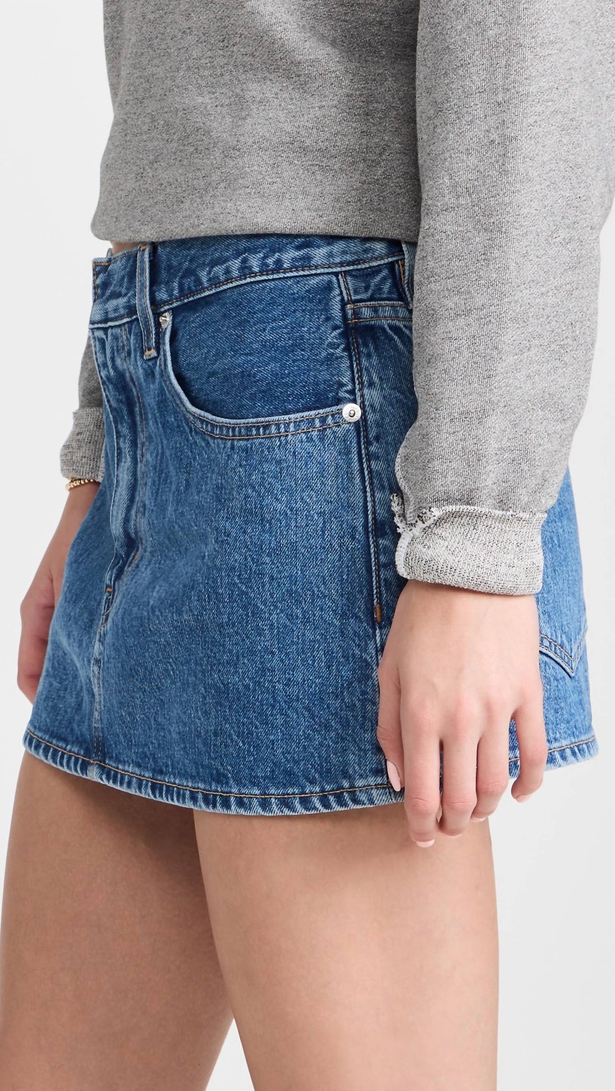 Slvrlake - Micro Denim Mini Skirt