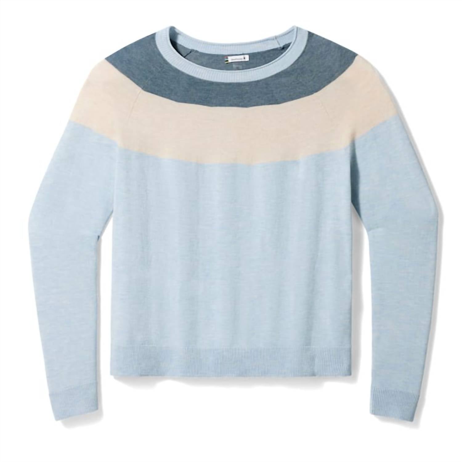 Smartwool - Colorblock Crew Sweater - blue - clothing - crew