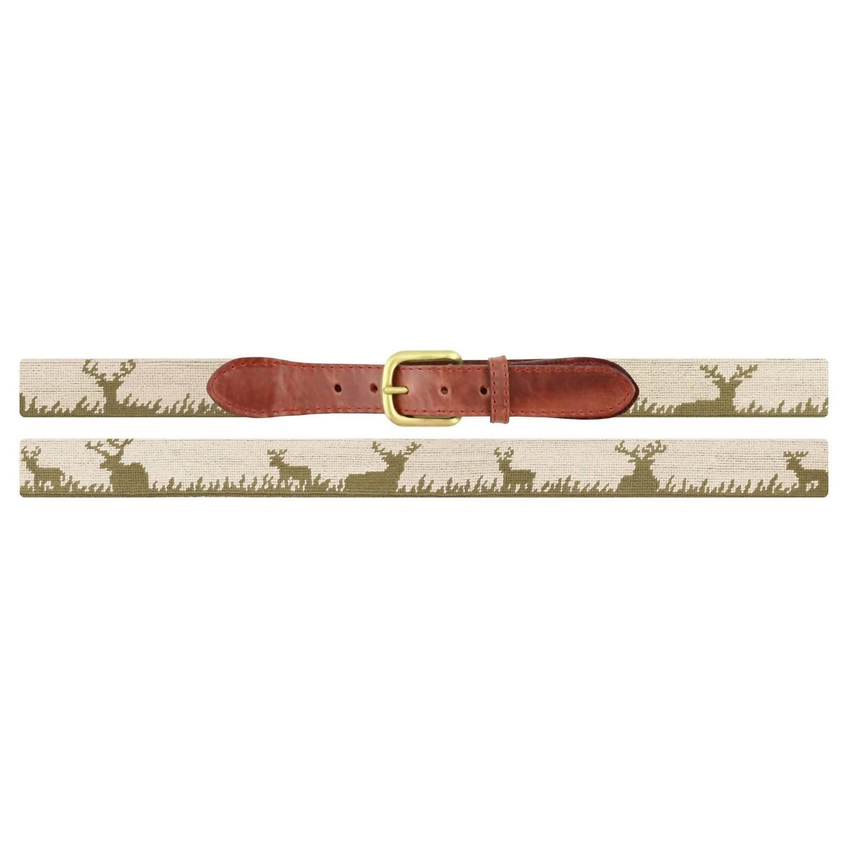 Smathers & Branson - Men's Needlepoint Deer Hunting Belt