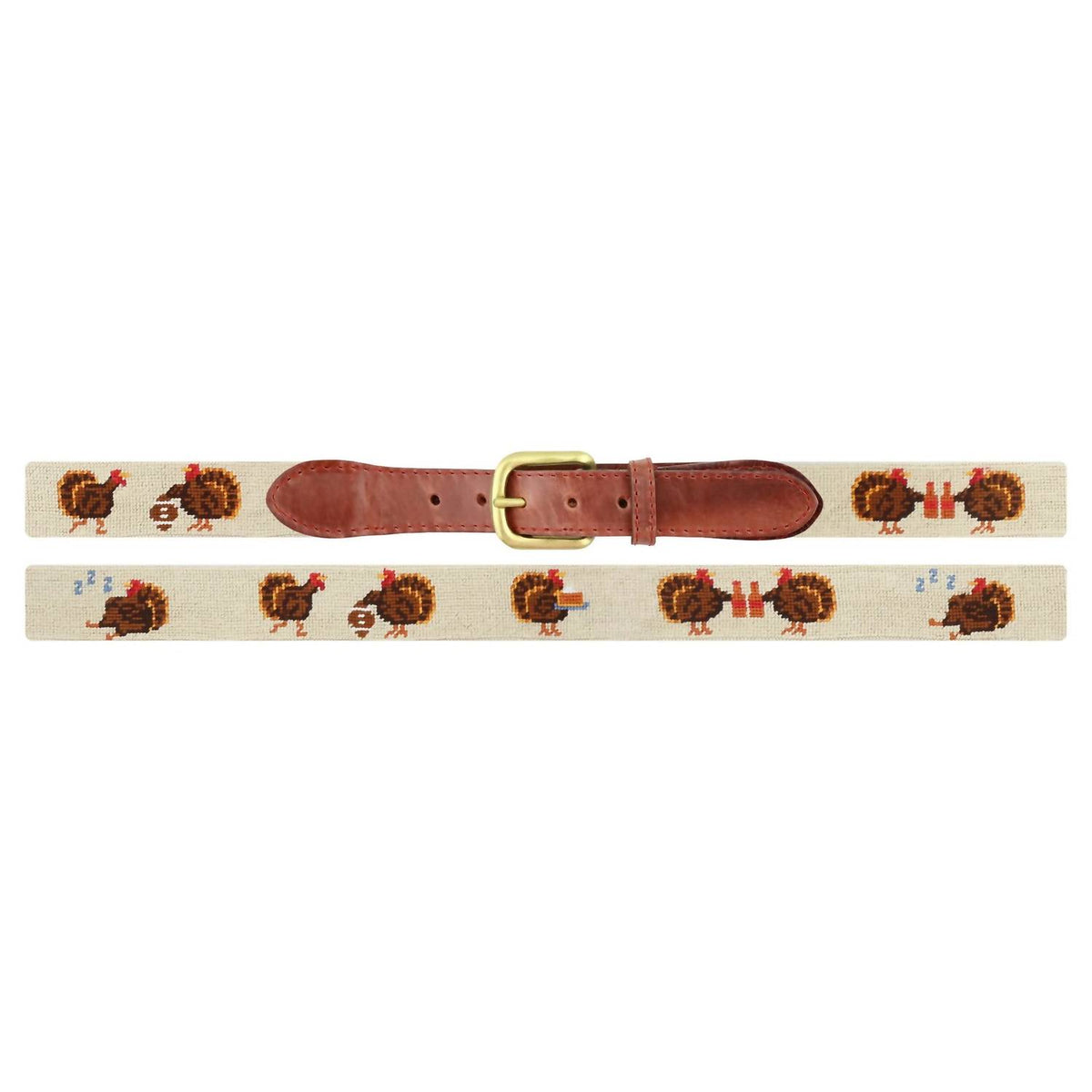 Smathers & Branson - Men's Needlepoint Turkey Day Belt
