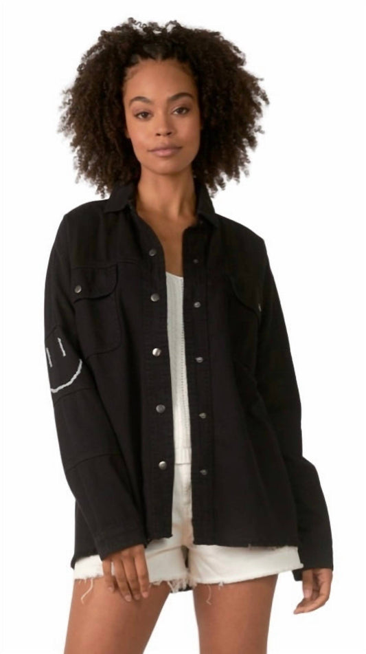 Elan - Smiley Face Button Up Jacket