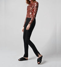 High Waisted Side Slit Pant