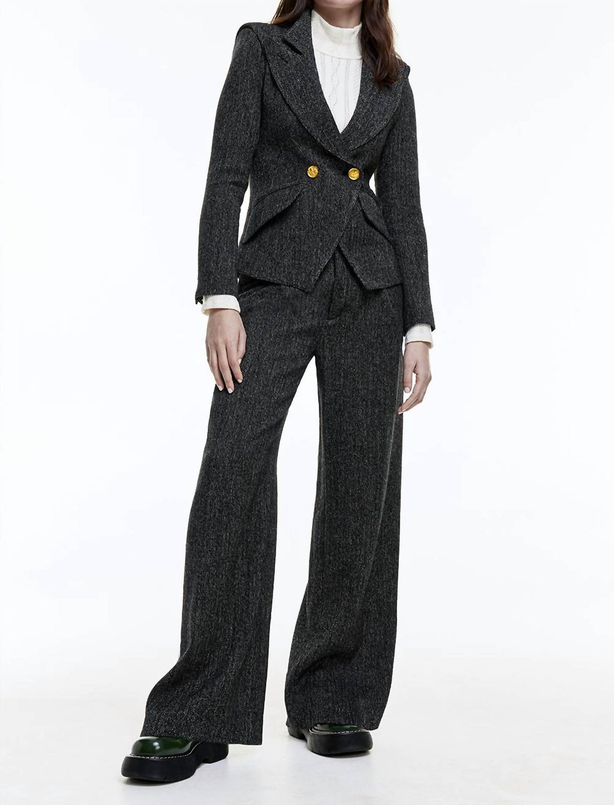 Smythe - Pleated Tweed Trouser