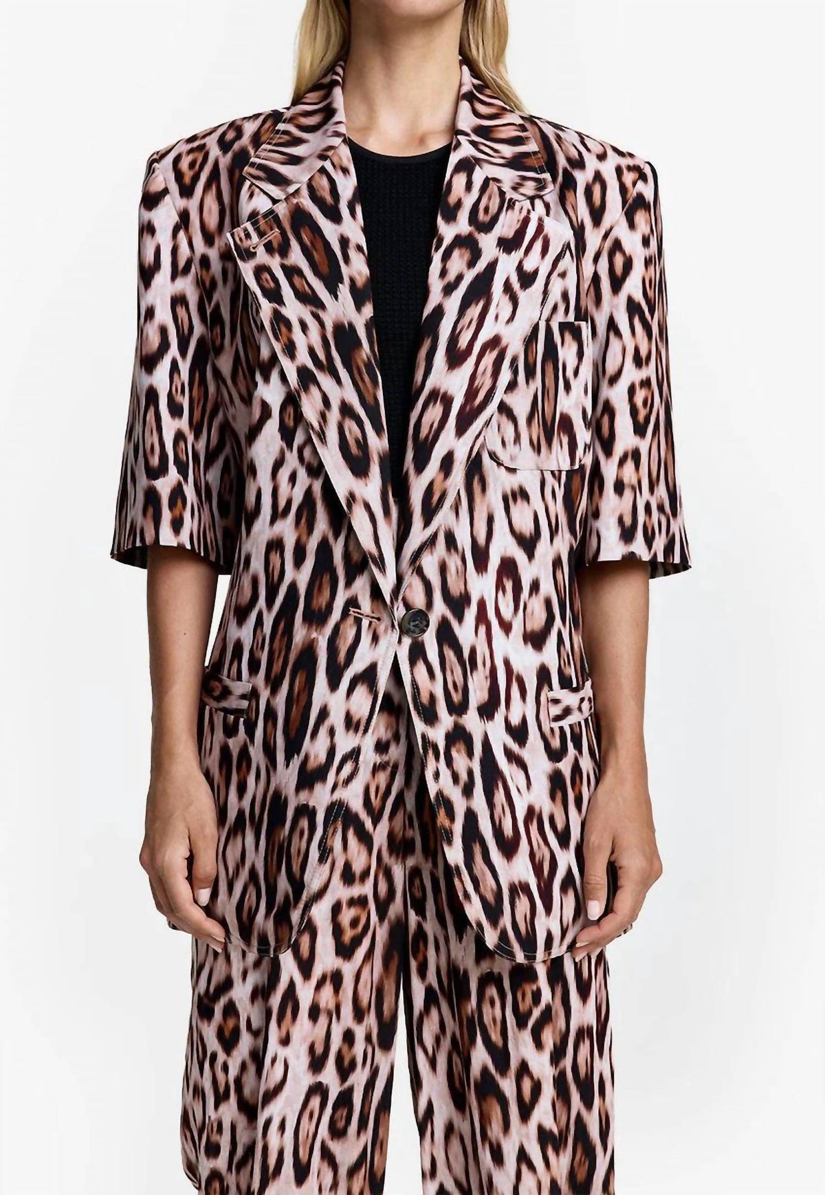 Smythe - Short Sleeve Oversized Blazer
