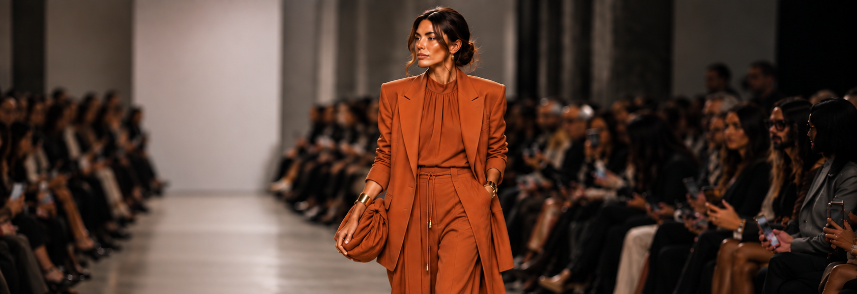 model on runway