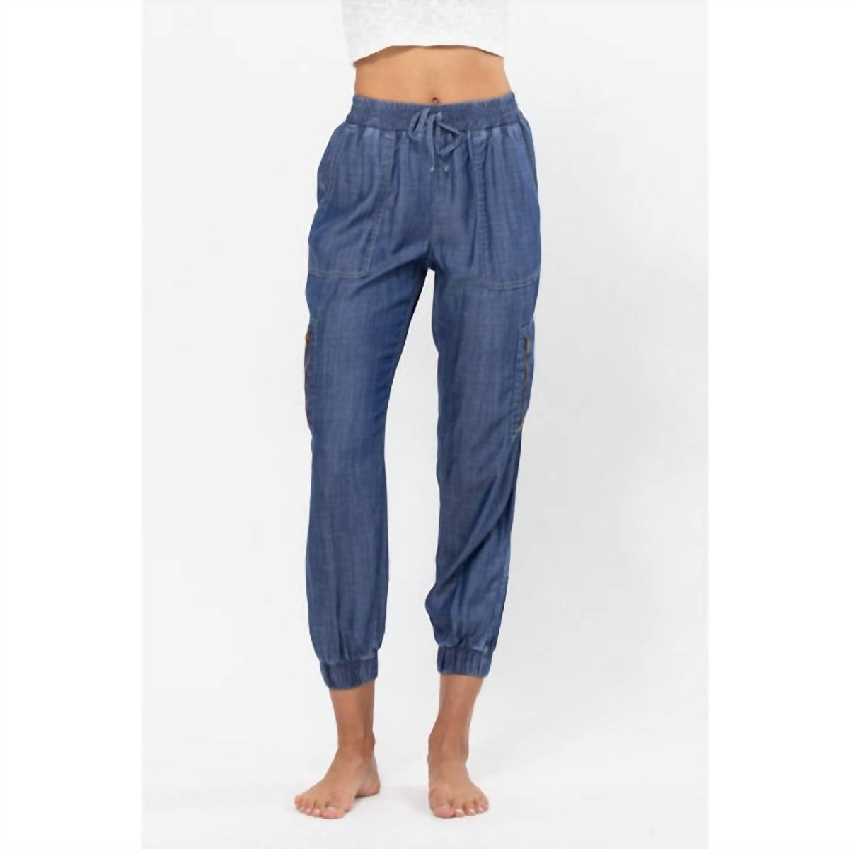 Sneak Peek - Denim Cargo Joggers