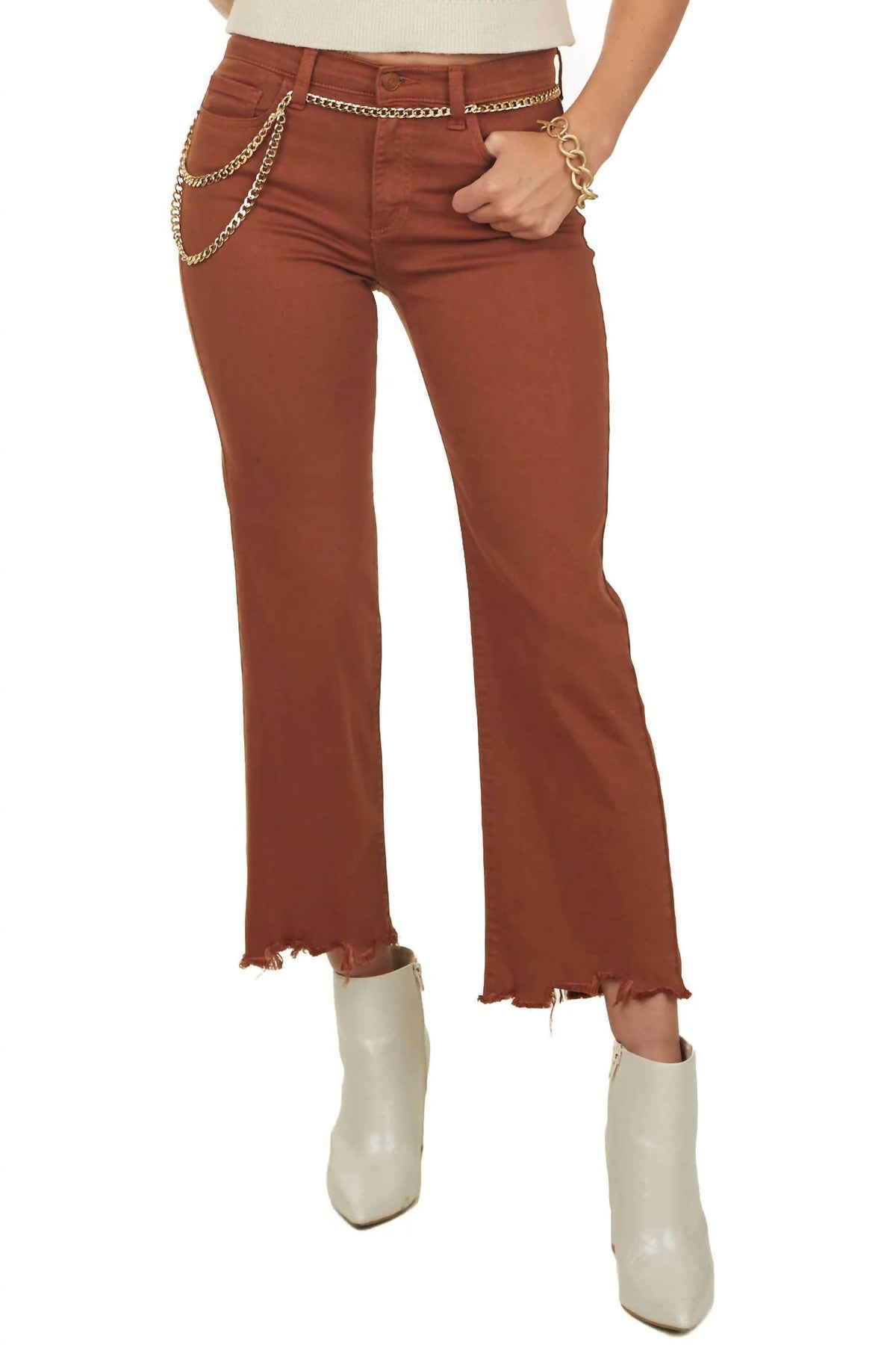 Sneak Peek - Mid Rise Straight Frayed Hem Jeans