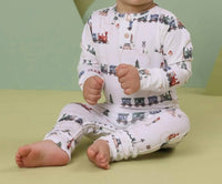 Snuggle Hunny - Trains Organic Growsuit
