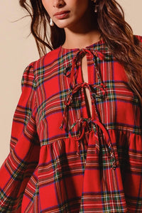 So Me - Christmas Plaid Top