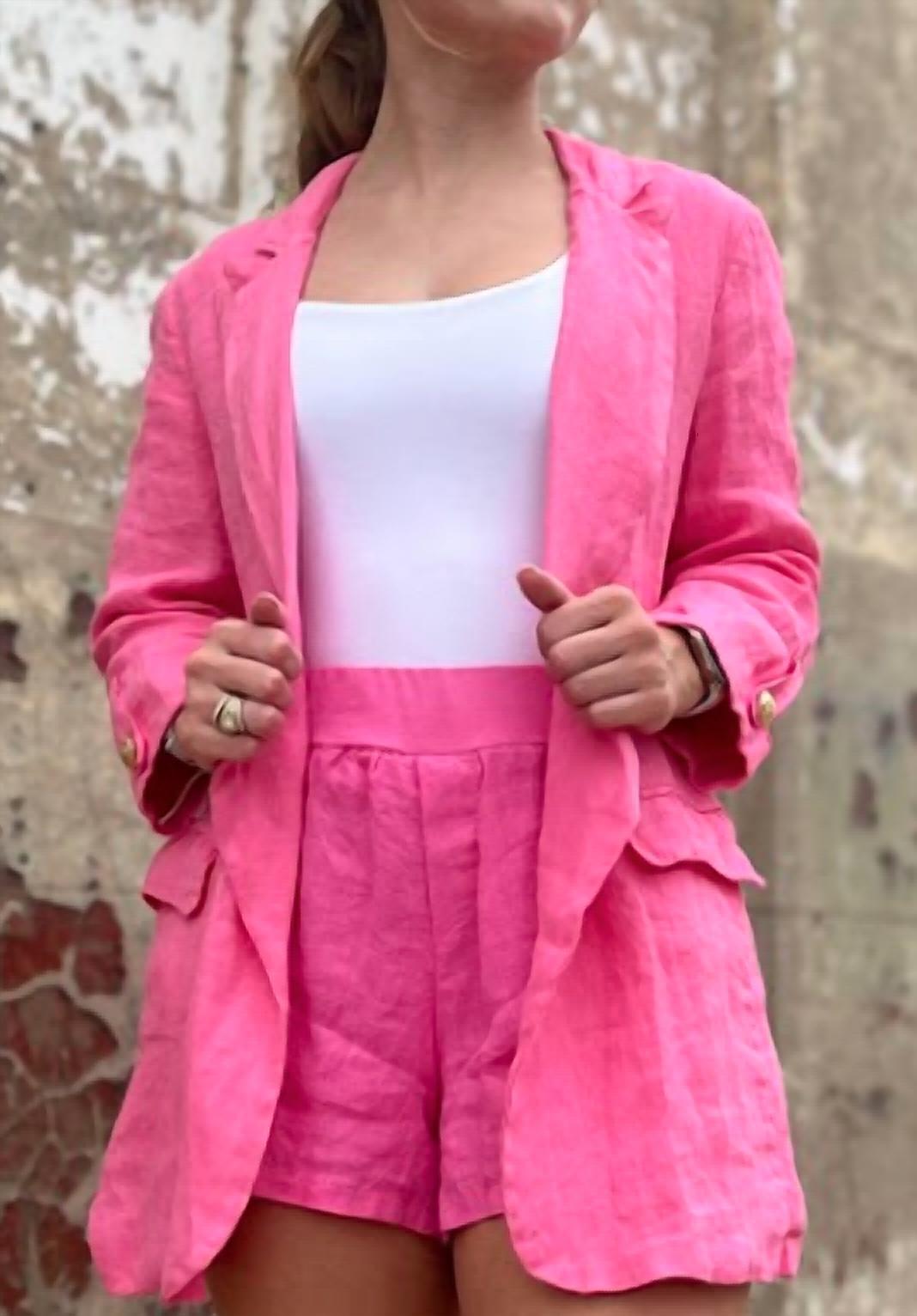 Sofia Collections - Ellison Shorts - clothing - high - waist - pink