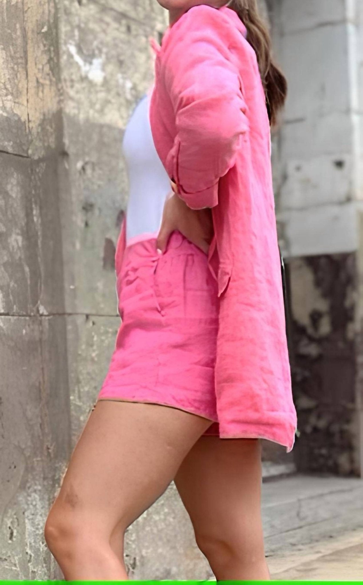 Sofia Collections - Ellison Shorts - clothing - high - waist - pink