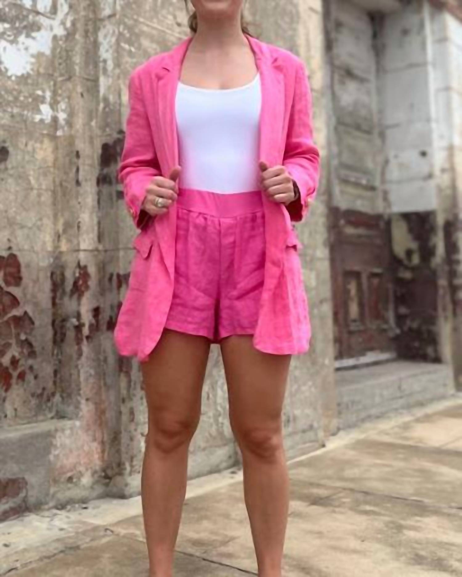 Sofia Collections - Ellison Shorts - clothing - high - waist - pink