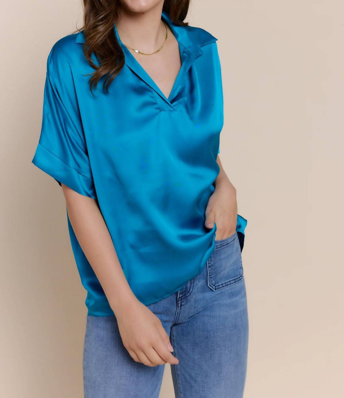 Sofia - Farrah Rolled Cuff Blouse