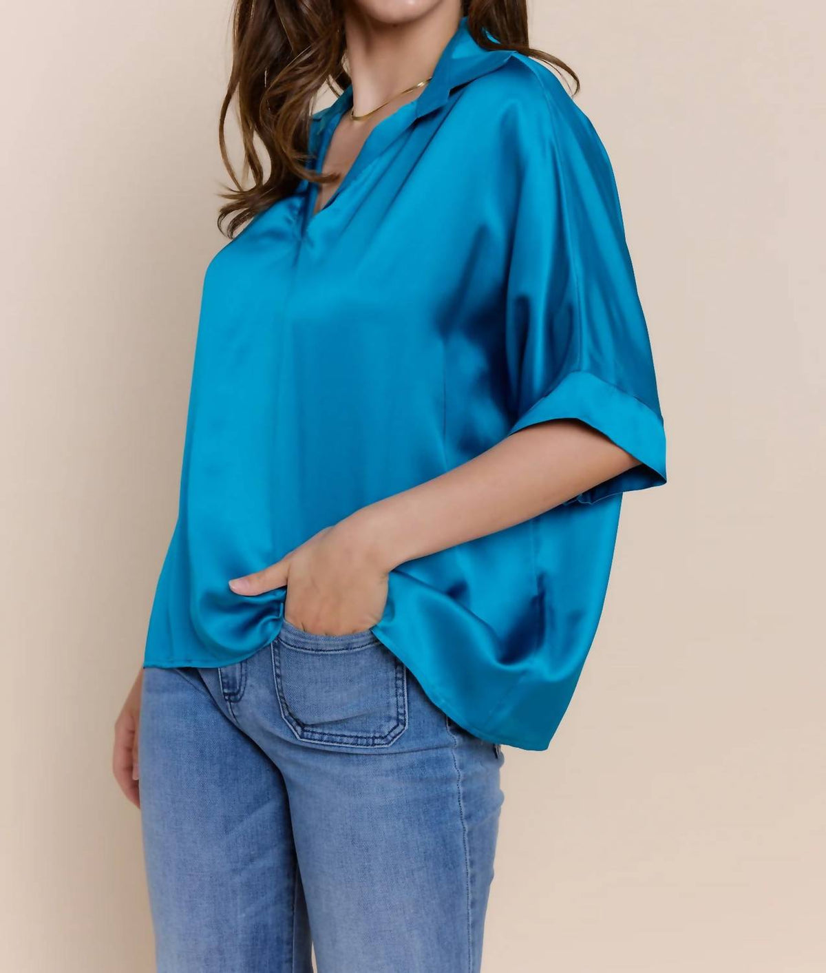 Sofia - Farrah Rolled Cuff Blouse