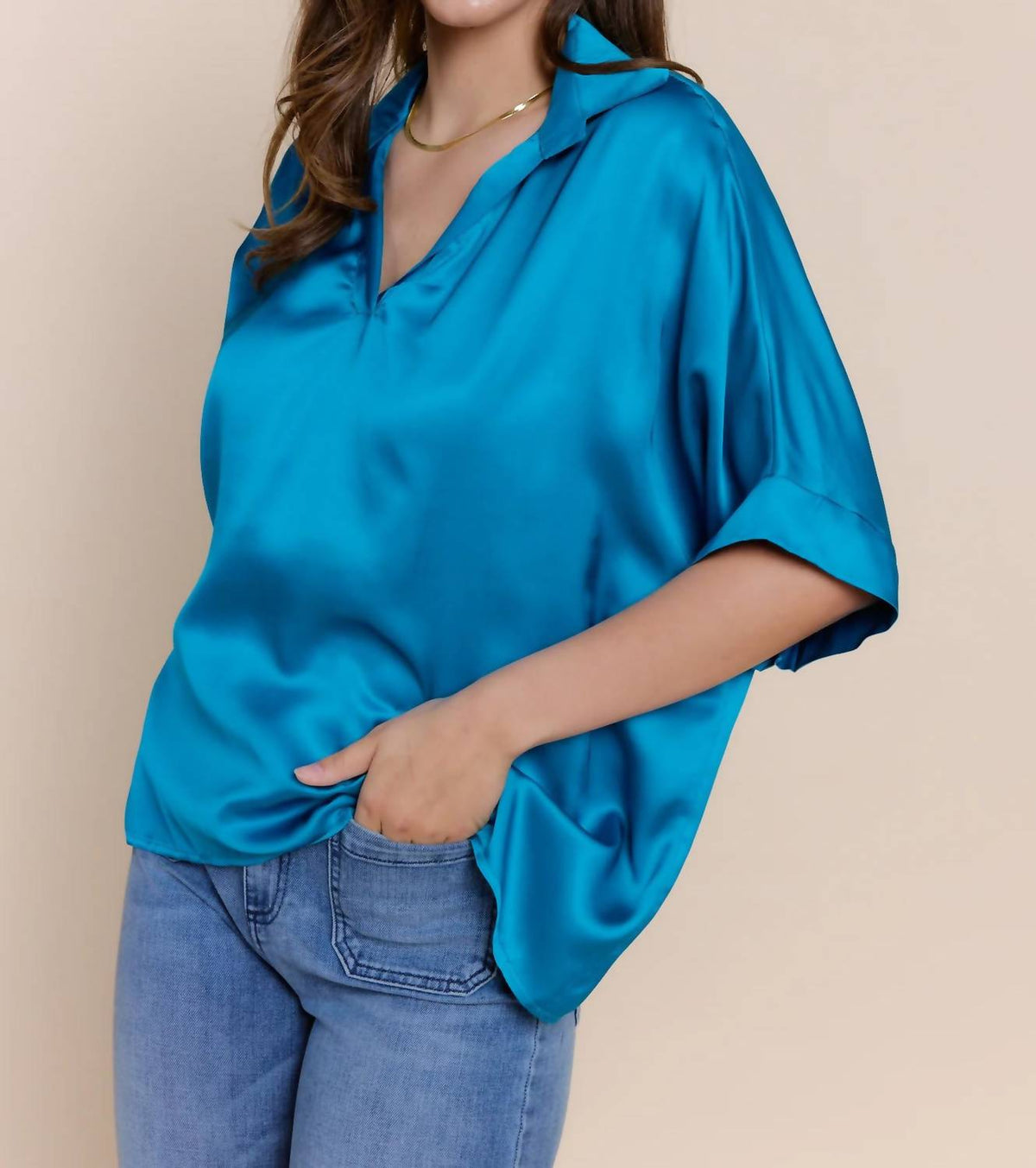 Sofia - Farrah Rolled Cuff Blouse