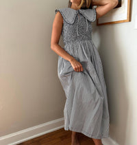 Sofie The Label - Ava Pinstripe Collared Tank Midi Dress
