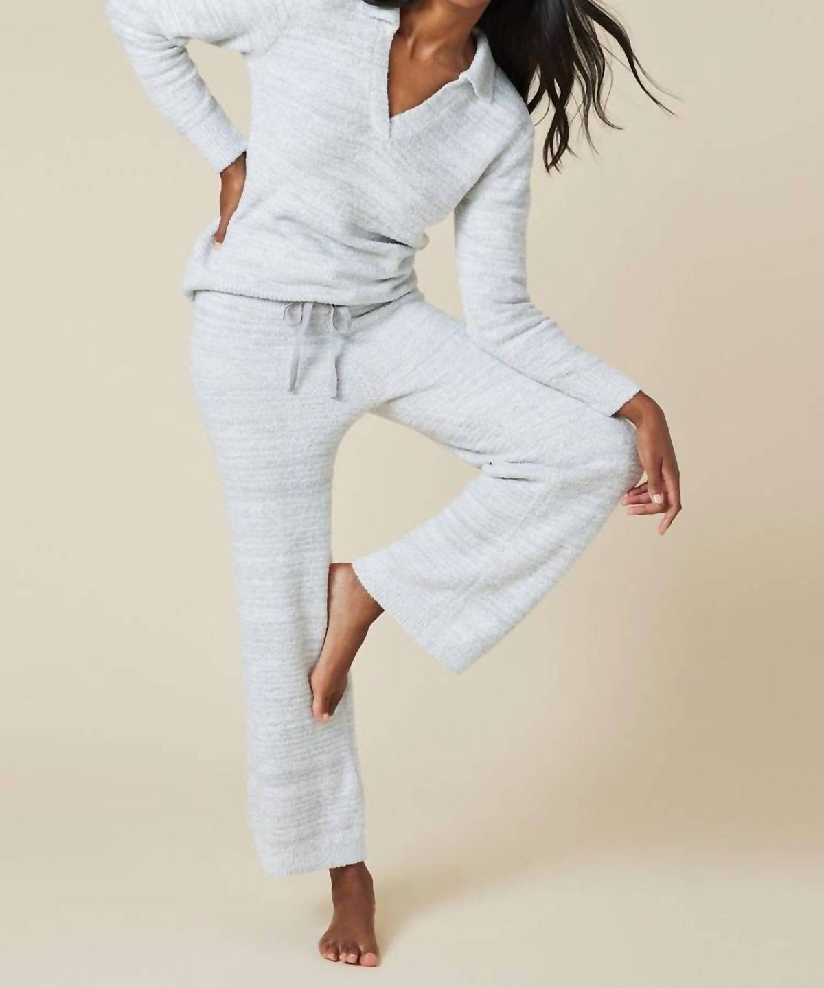 Softies - Heather Marshmallow Johnny Collar Lounge Set