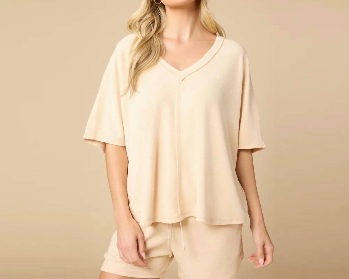 Softies - Terry Relaxed V-neck With Short Set