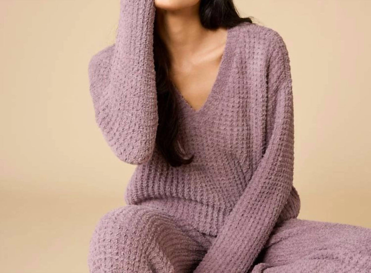 Softies - Waffle Marshmallow V Neck Pajama Set
